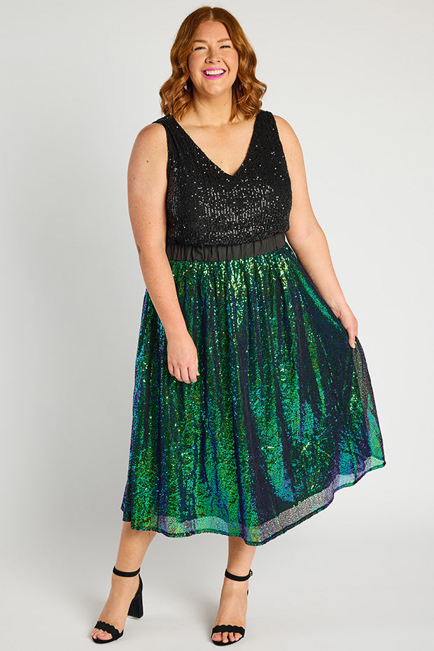 Eras Mermaid Sequin Skirt – Mermaid Sequin midi skirt