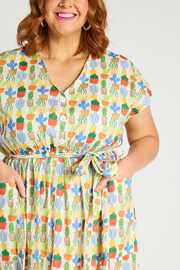 Georgie Cactus Dress – Cactus shirt dress