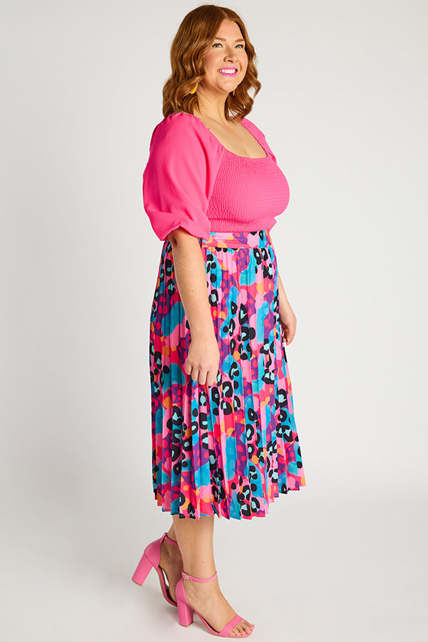 Kansas Inky Leopard Skirt – Inky Leopard midi skirt