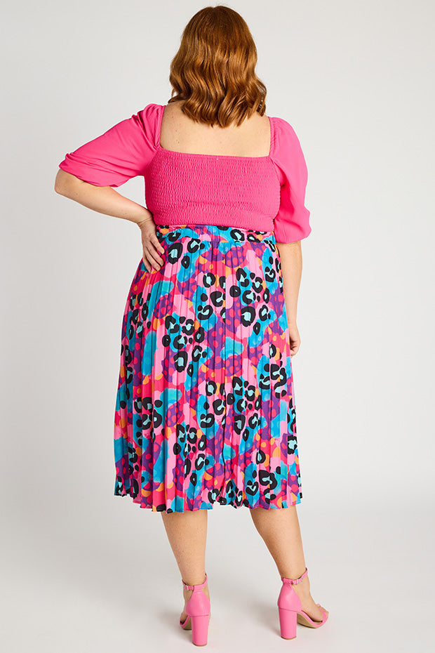 Kansas Inky Leopard Skirt – Inky Leopard midi skirt