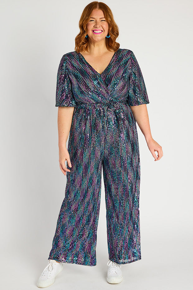 Skyla Unicorn Sequins Party Jumpsuit – Unicorn Sequins jumpsuit