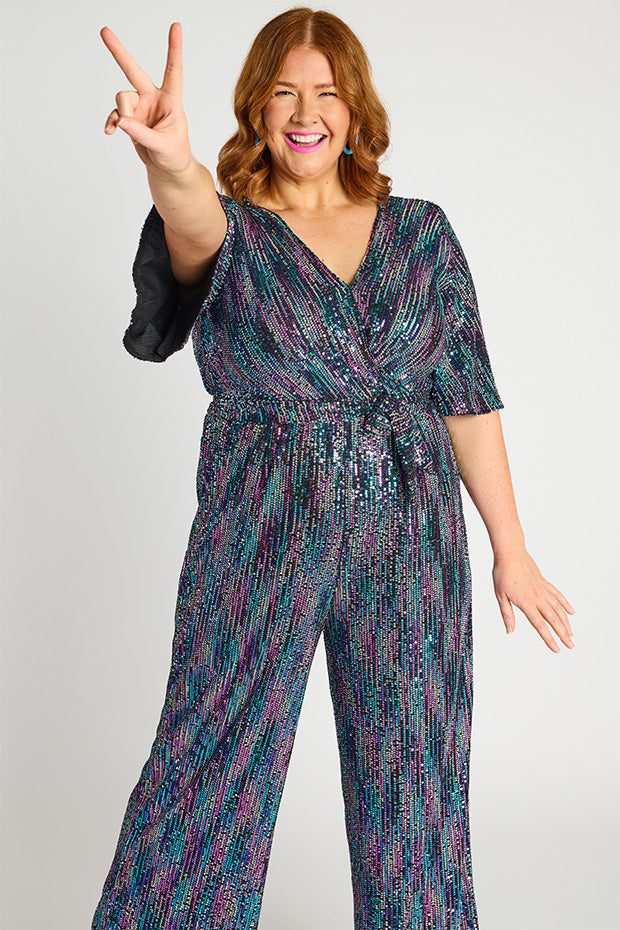 Skyla Unicorn Sequins Party Jumpsuit – Unicorn Sequins jumpsuit