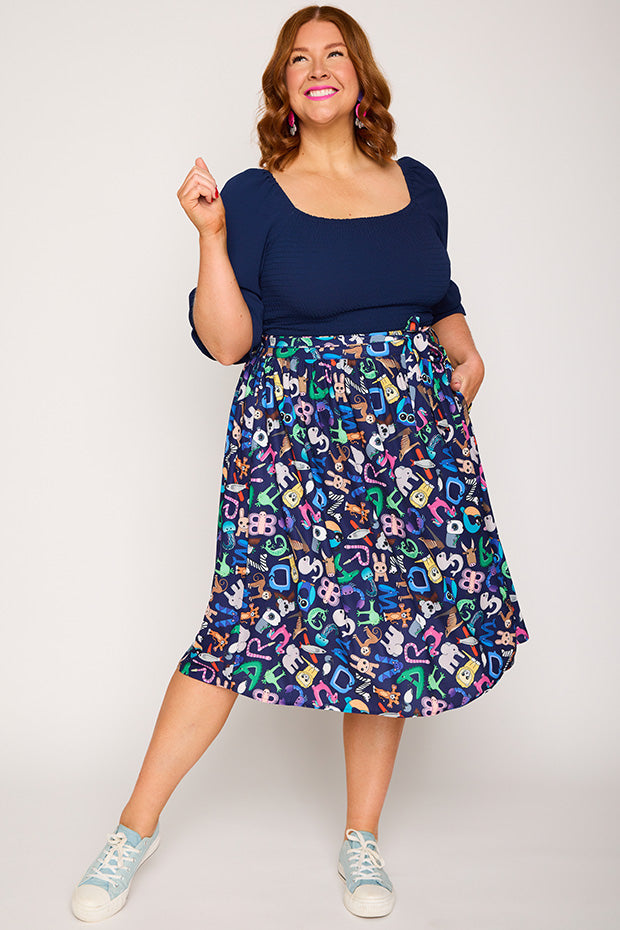 Ada Alpha Animals Skirt โ Alpha Animals midi skirt