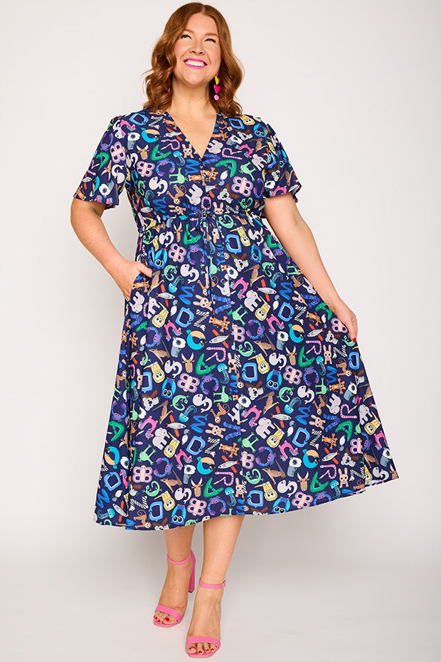 Marley Alpha Animals Dress – Alpha Animals midi dress