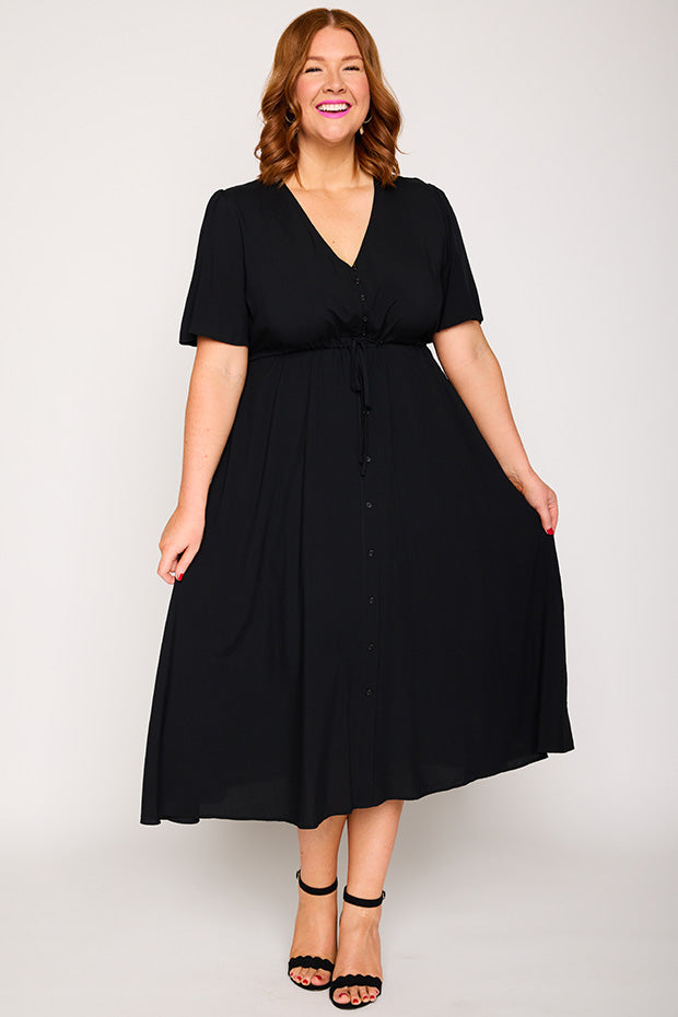 Michelle Black Dress – Black midi dress