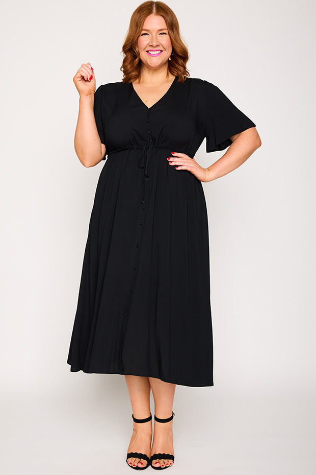 Michelle Black Dress – Black midi dress