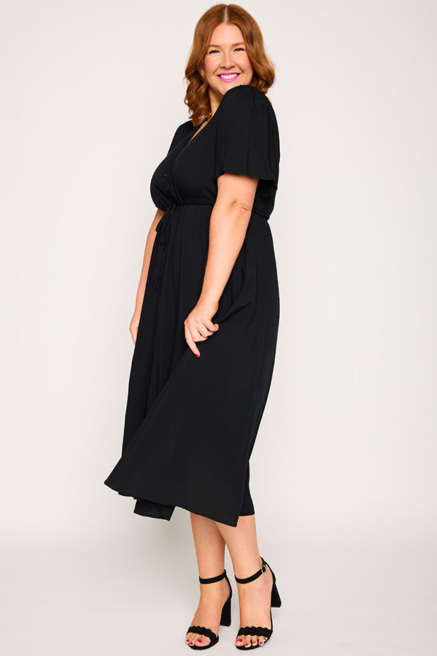 Michelle Black Dress – Black midi dress