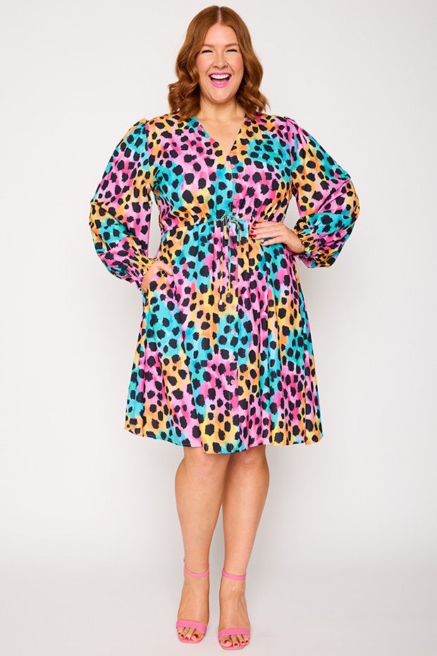 Sofia Trio Cheetah Dress – Trio Cheetah knee length dress
