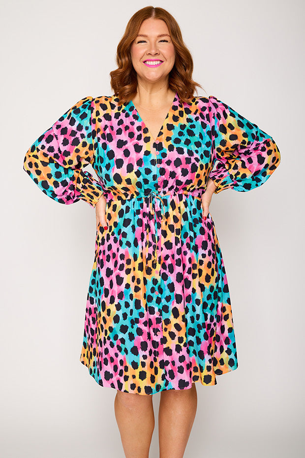 Sofia Trio Cheetah Dress – Trio Cheetah knee length dress