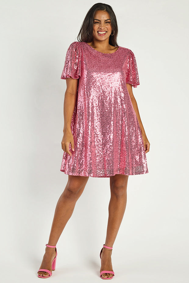 Taylor Pink Sequin Dress – Little Party Dress