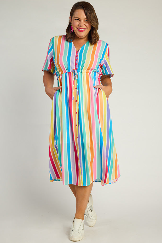 Marley LPD Candy Stripe Dress โ LPD Candy Stripe midi dress