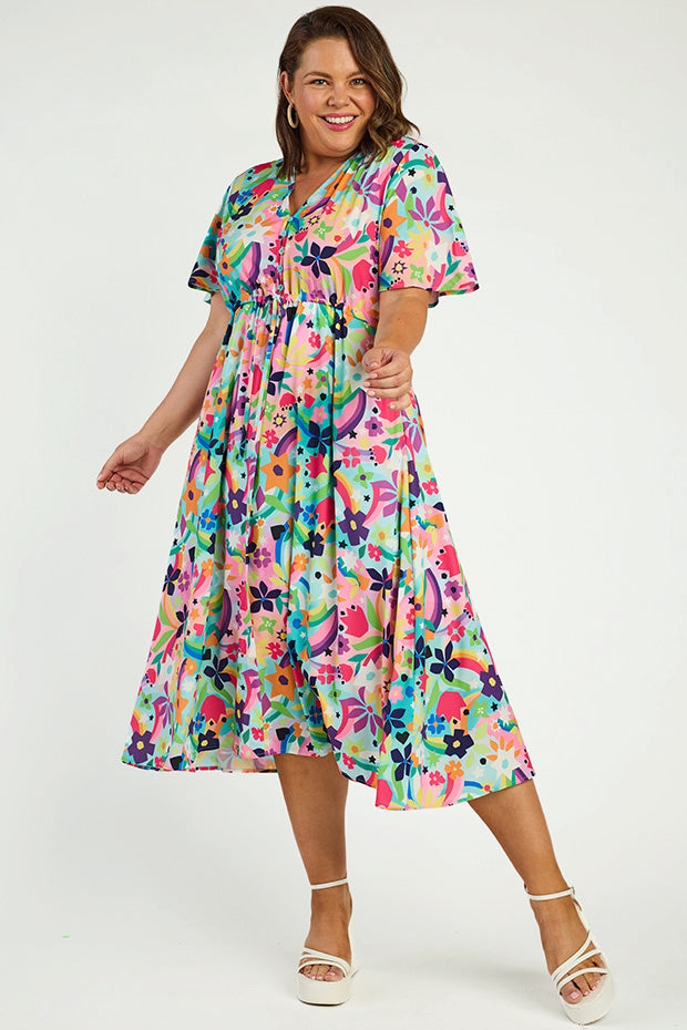 Marley Rainbow Bright Dress – Rainbow Bright midi dress