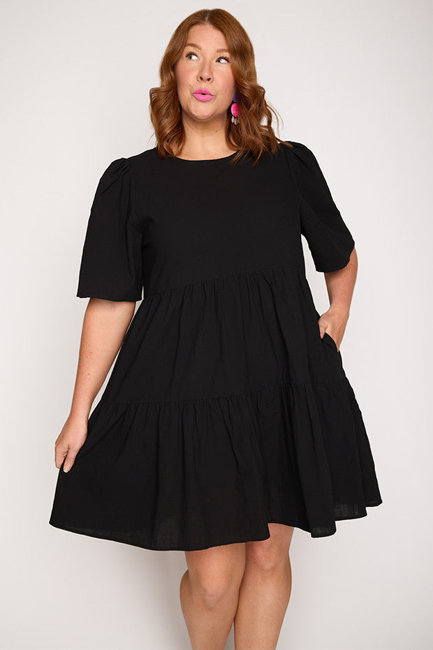 Isadora Black Dress – Black mini dress