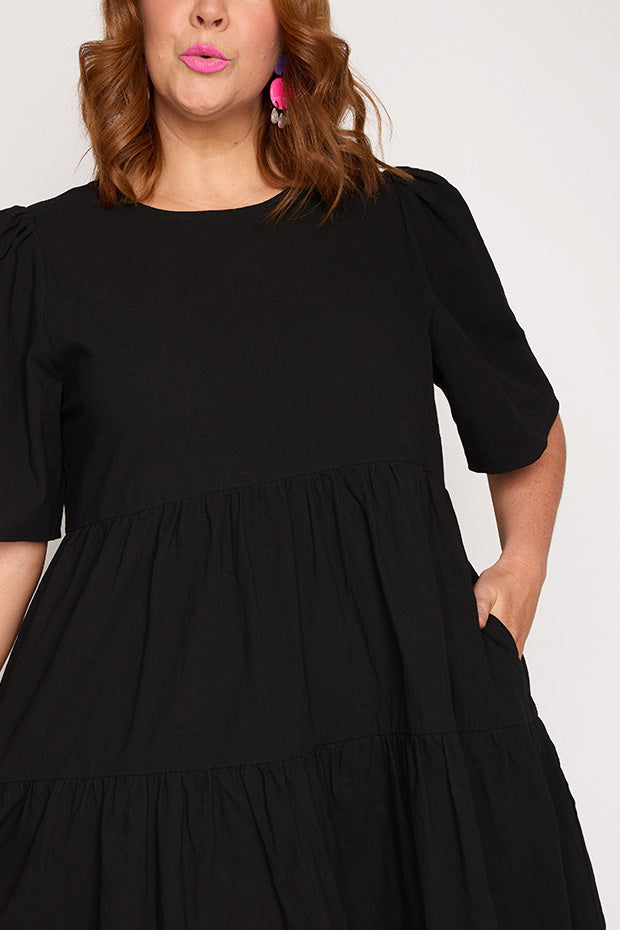 Isadora Black Dress โ Black mini dress