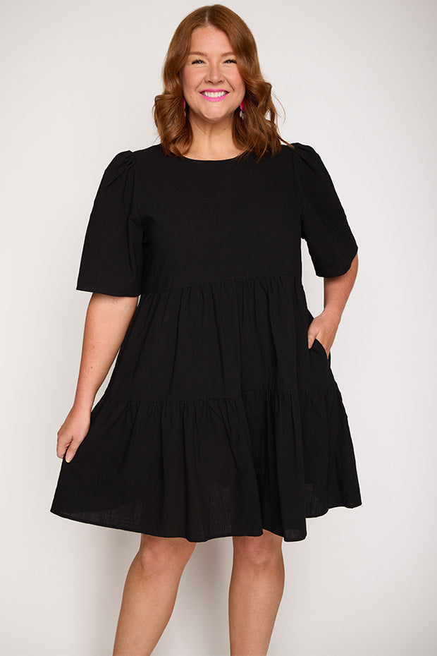 Isadora Black Dress โ Black mini dress