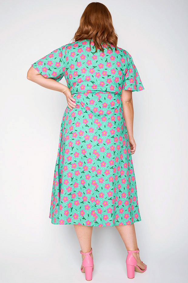 Marley Cotton Pink Petal Dress – Pink Petal midi dress