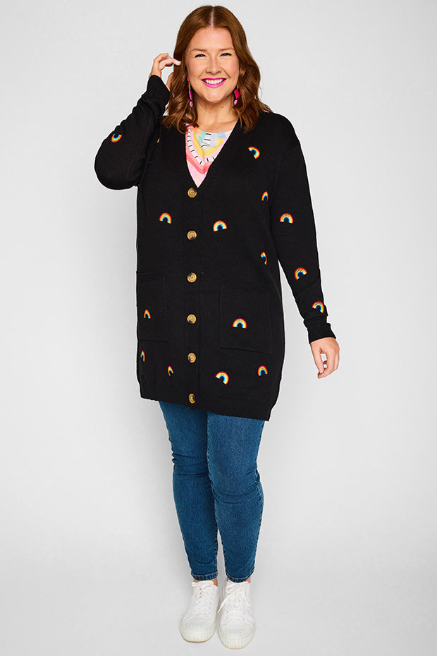 Angela Black Rainbows Cardi – Black Rainbows cardigan