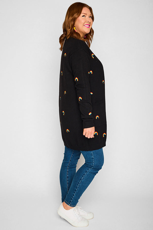 Angela Black Rainbows Cardi – Black Rainbows cardigan