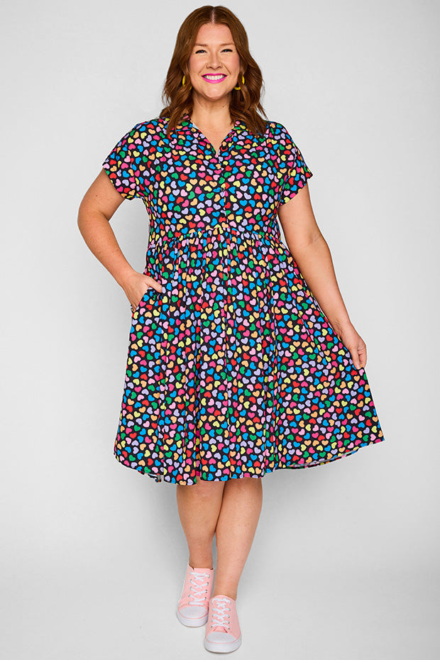 Frankie Love Candy Black Dress โ Love Candy Black shirt dress