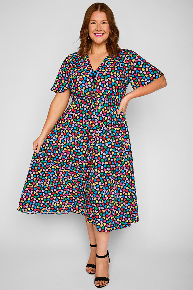 Marley Love Candy Black Dress โ Love Candy midi dress