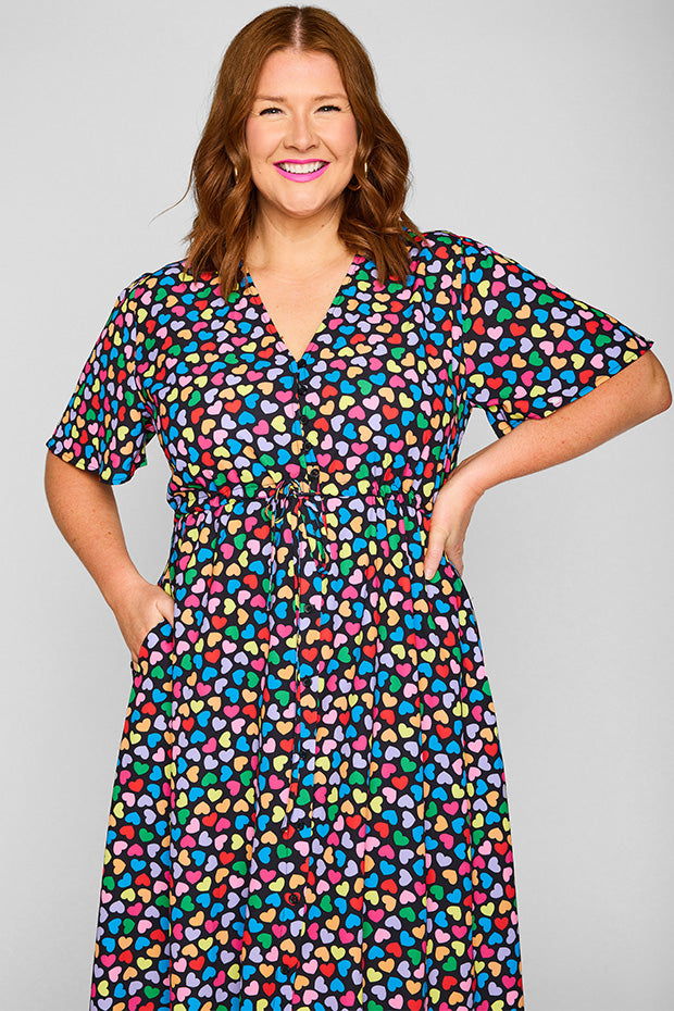 Marley Love Candy Black Dress โ Love Candy midi dress