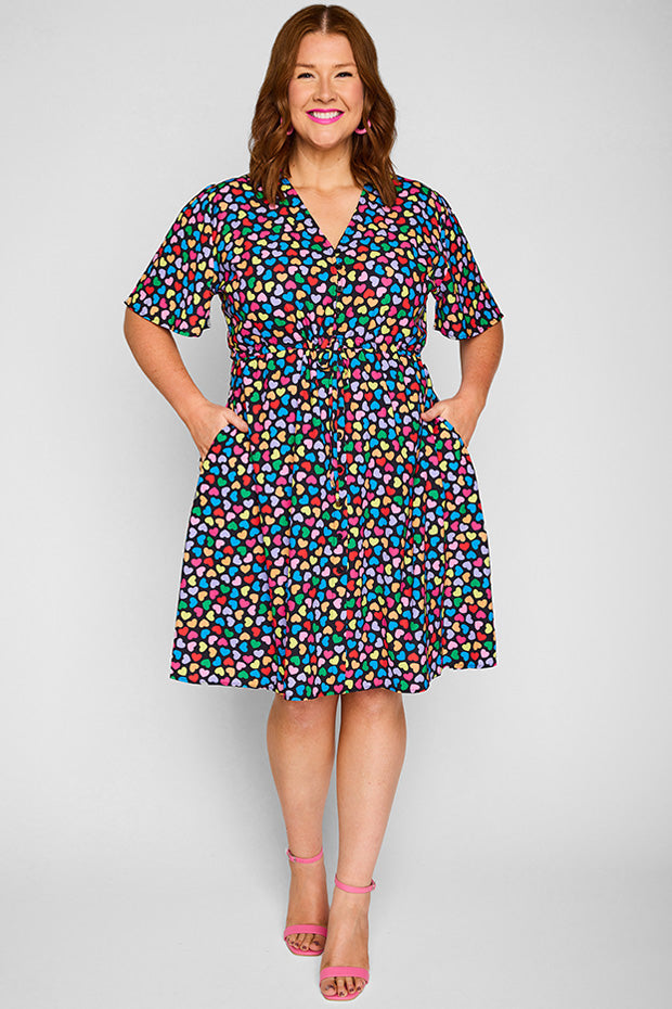 Siena Love Candy Black Dress โ Love Candy Black knee length dress