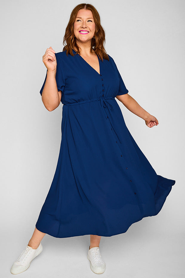 Marley Navy Dress – Navy midi dress