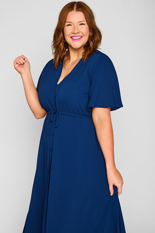 Marley Navy Dress – Navy midi dress