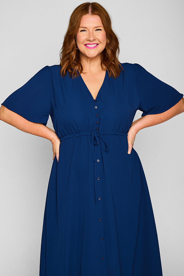 Marley Navy Dress – Navy midi dress