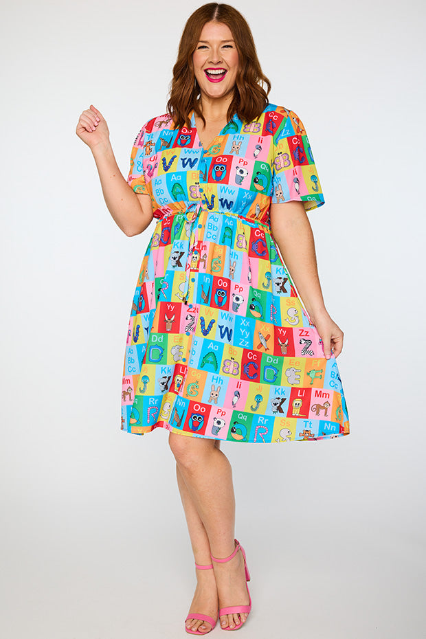 Siena Alpha Animal Cards Dress – Alpha Animal Cards midi dress