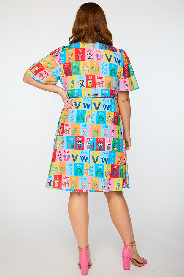 Siena Alpha Animal Cards Dress โ Alpha Animal Cards midi dress