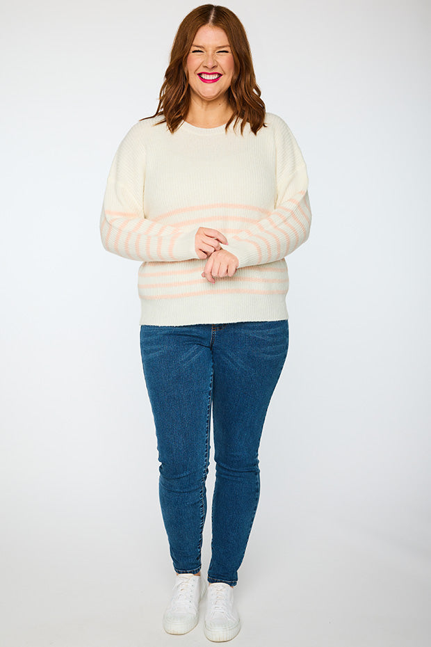 Bree Natural/Fawn Knit – Natural/Fawn knit jumper