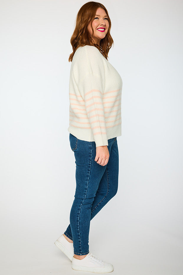 Bree Natural/Fawn Knit – Natural/Fawn knit jumper