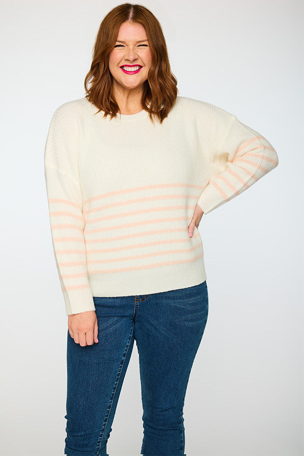 Bree Natural/Fawn Knit – Natural/Fawn knit jumper