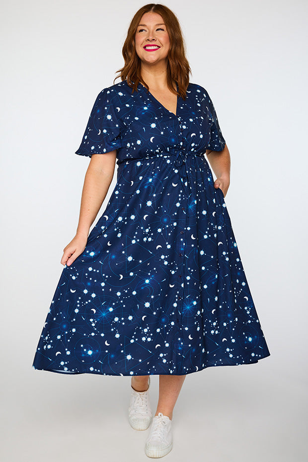 Marley Celestial Sky Dress – Celestial Sky midi dress