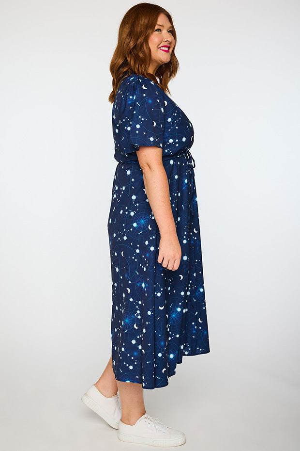 Marley Celestial Sky Dress – Celestial Sky midi dress