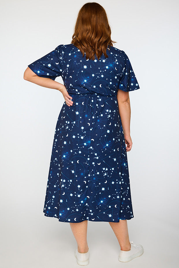 Marley Celestial Sky Dress – Celestial Sky midi dress