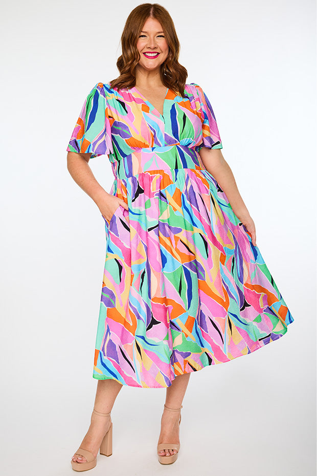 Evie Colour Swatch Dress – Colour Swatch midi dress