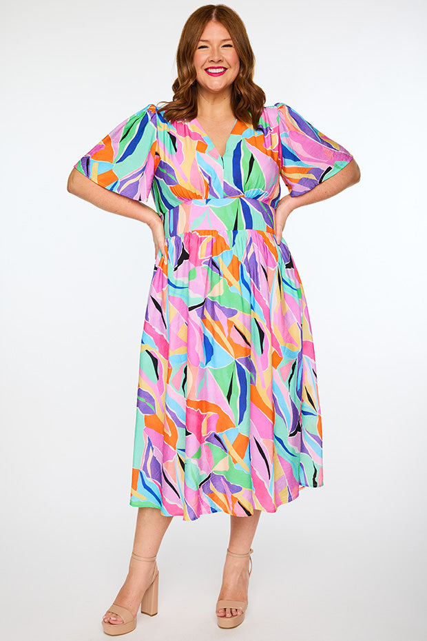 Evie Colour Swatch Dress – Colour Swatch midi dress