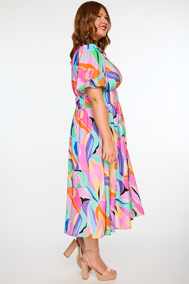 Evie Colour Swatch Dress – Colour Swatch midi dress