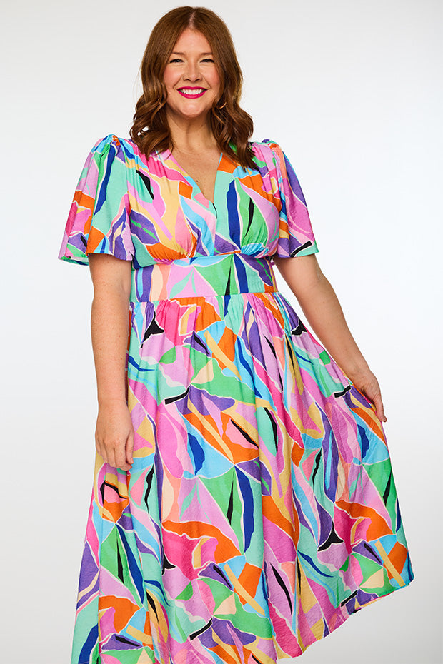 Evie Colour Swatch Dress – Colour Swatch midi dress