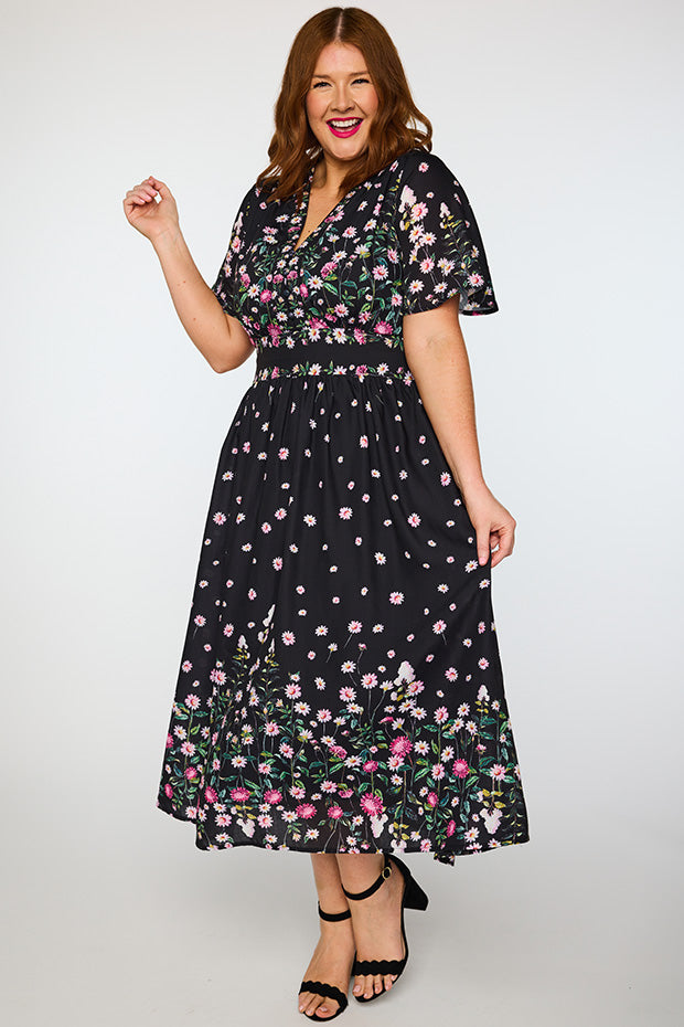 Stephanie Dancing Clover Dress โ Dancing Clover midi dress