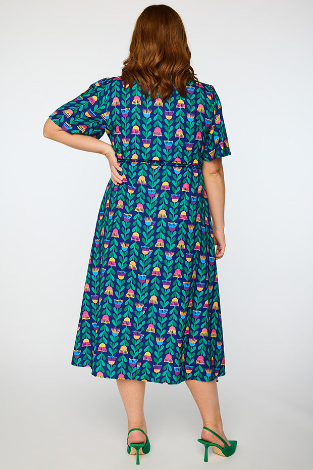 Marley Eucalyptus Buds Dress โ Eucalyptus Buds midi dress
