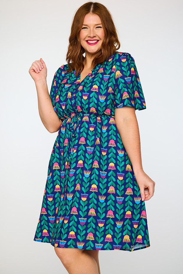 Siena Eucalyptus Buds Dress – Eucalyptus Buds knee length dress