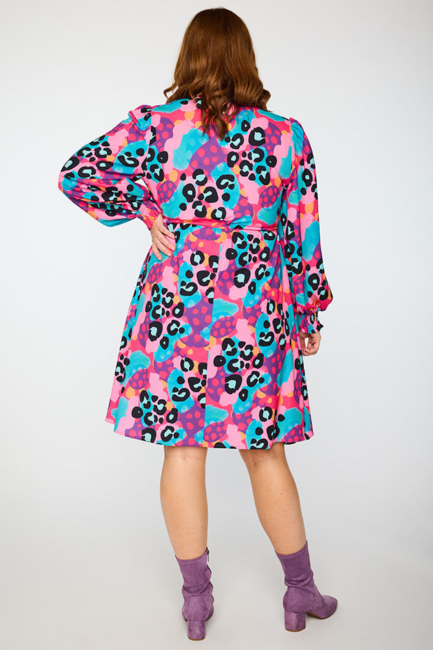 Sofia Inky Leopard Dress – Inky Leopard knee length dress