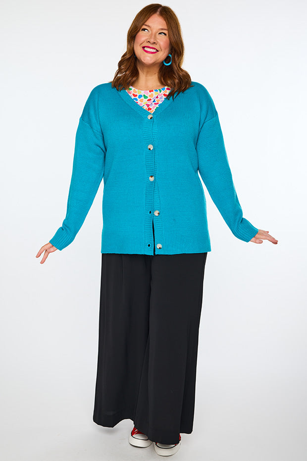 Nola Teal Cardi – Teal cardigan