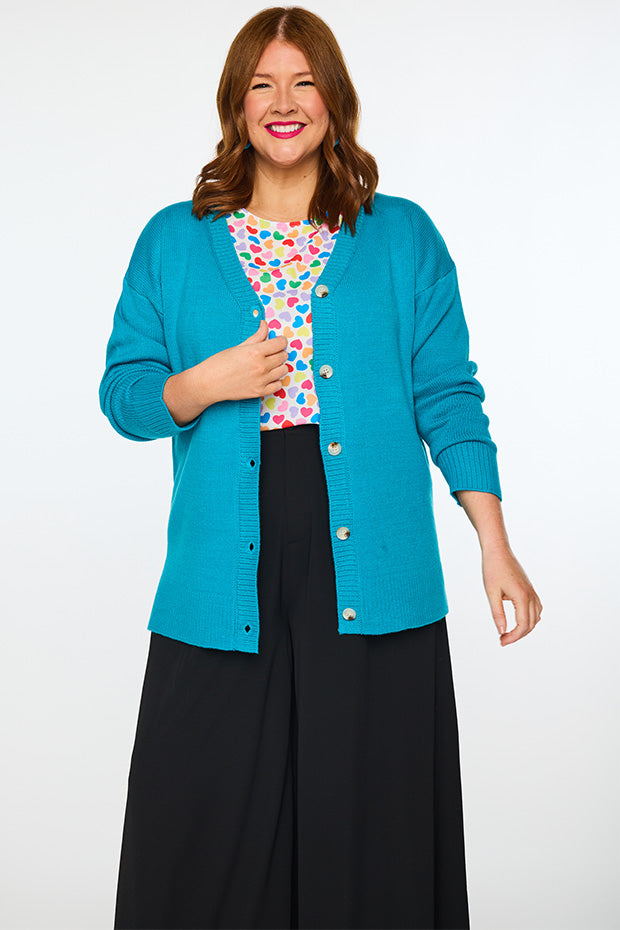 Nola Teal Cardi â Teal cardigan