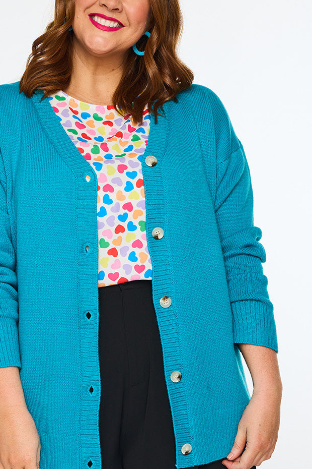 Nola Teal Cardi – Teal cardigan