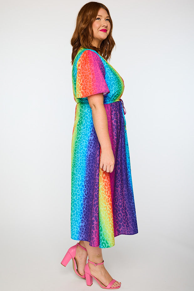 Marley Ombre Leopard Dress โ Ombre Leopard midi dress