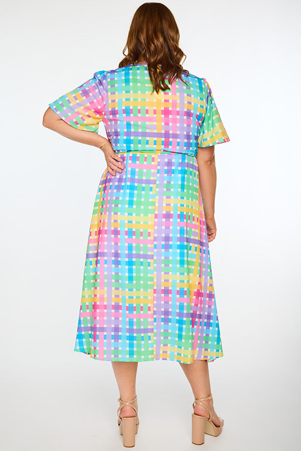 Marley Rainbow Weave Dress – Rainbow Weave midi dress